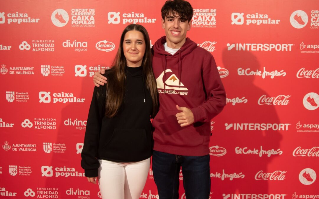 Presencia de la escuela de atletismo en la Gala de premios del Circuito de Carreras Caixa Popular Ciudad de Valencia